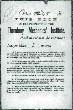 Thornbury Mechanics' Institute bookplate